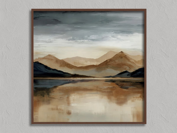 Stillwater Range shown in a walnut frame without a border or mount.