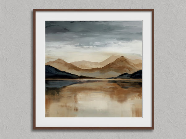 Stillwater Range shown in a walnut frame with a white border or mount.