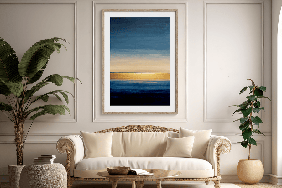 Daybreak Horizon – Abstract Seascape Wall Art Print