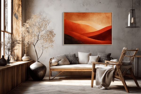 atelier-lumin-desert-warmth-framed-fine-art-print-minimalist-sunset-watercolour