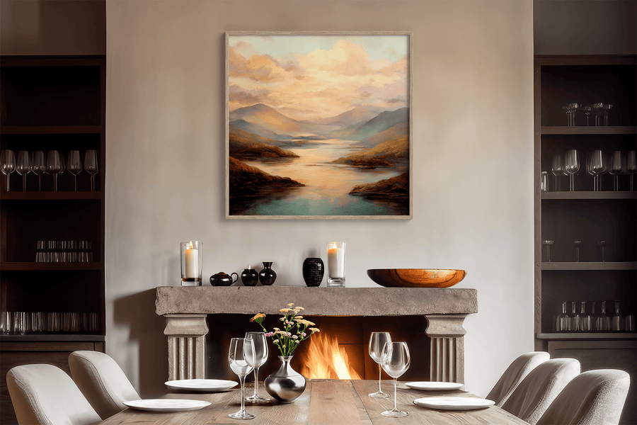 Golden Reflection – Tirage d’art paysage de lac