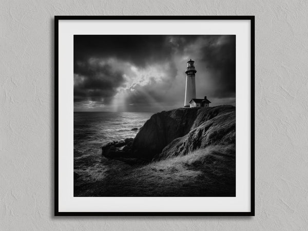 Storm Signal shown in a black frame with a white border or mount.