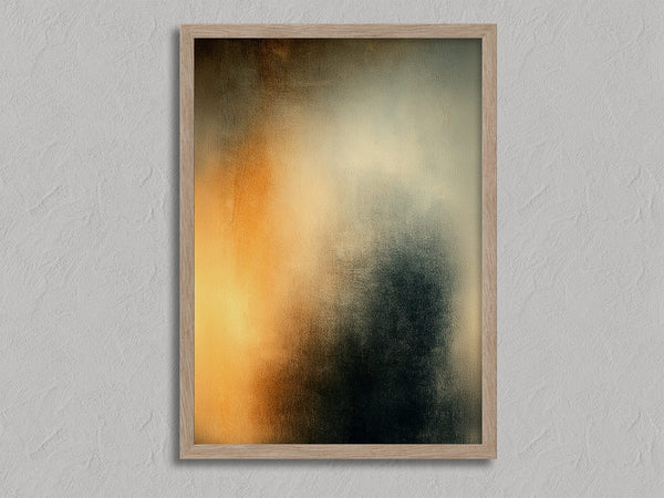 Copper Veil shown in an oak frame without a border or mount.