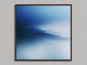 Blue Meridian shown in a walnut frame without a border or mount.