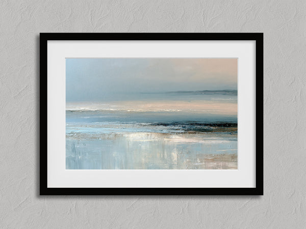 Pale Tides shown in a black frame with a white border or mount.