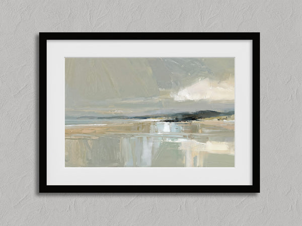 Pale Estuary shown in a black frame with a white border or mount.