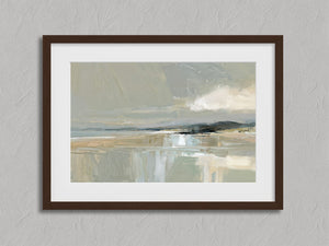 Pale Estuary shown in a walnut frame with a white border or mount.