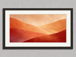 Ember Dunes shown in a black frame with a white border or mount.