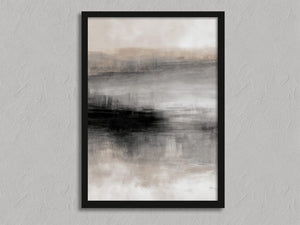 Still Horizon shown in a black frame without a border or mount.