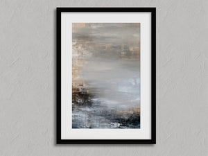 Quiet Layers III shown in a black frame with a white border or mount.