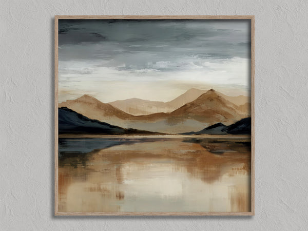 Stillwater Range shown in an oak frame without a border or mount.