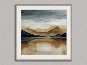 Stillwater Range shown in an oak frame with a white border or mount.