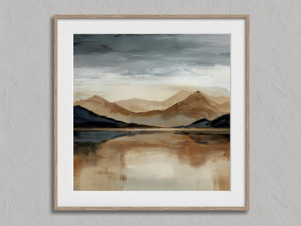 Stillwater Range shown in an oak frame with a white border or mount.
