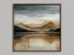 Stillwater Range shown in a walnut frame without a border or mount.