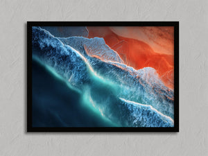 Ember Tide shown in a black frame without a border or mount.