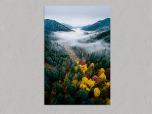 Autumn Above – Autumn Landscape Wall Art Print, unframed print with no border