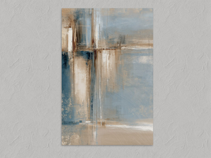 Blue Foundations II – Blue Abstract Wall Art Print, unframed print with no border