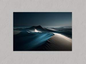 Blue Hour Dunes – Desert Landscape Wall Art Print, unframed print with no border