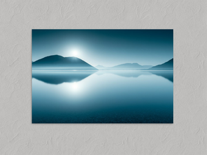 Blue Mirror – Mountain Lake Wall Art Print, unframed print with no border