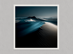 Desert Moonlight – Desert Wall Art Print, unframed print with a white border
