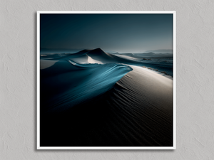 Desert Moonlight – Desert Wall Art Print in a white frame, no mount