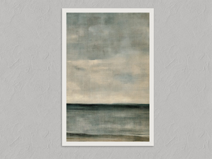 Distant Calm – Textured Abstract Wall Art Print, unframed print with a white border