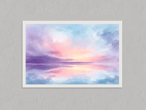 Dreamlight Horizon – Pastel Abstract Wall Art Print, unframed print with a white border