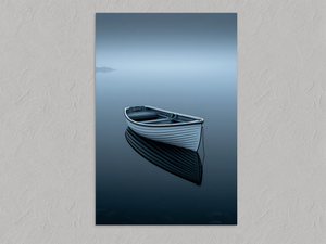Drift Afloat – Rowboat Wall Art Print, unframed print with no border