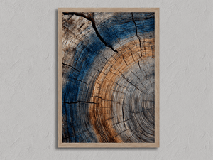 Framed wood grain wall art print by Atelier Lumin