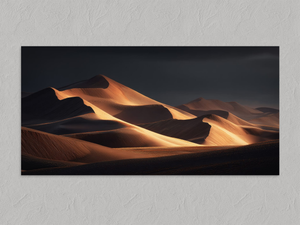 Ember Dunes – Desert Landscape Wall Art Print, unframed print with no border