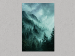 Emerald Eternity – Emerald Mountain Wall Art Print, unframed print with no border