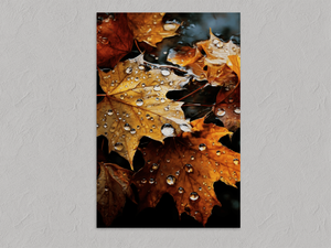 Ephemeral Fall – Autumn Maple Leaves Wall Art, unframed print with no border