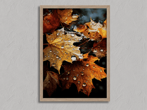 Framed autumn maple leaf print by Atelier Lumin