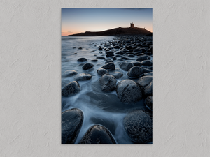 Ethereal Dawn – Castle Sunrise Ocean Wall Art Print, unframed print with no border