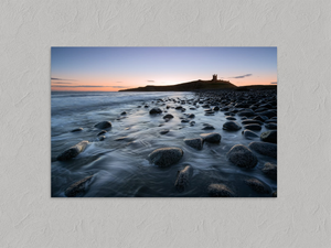 Ethereal Dawn: The Last Lookout – Northumberland Coastal Wall Art, unframed print with no border