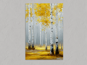 Golden Drift – Aspen Forest Wall Art Print, unframed print with no border