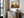 Geometric summer landscape wall art styled in a calm neutral interior