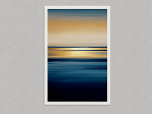 Last Light – Abstract Sunset Wall Art Print, unframed print with a white border