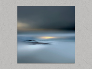Low Tide Light – Blue Coastal Wall Art Print, unframed print with no border