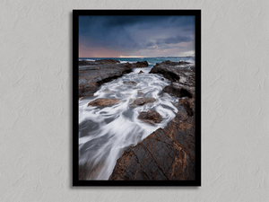 Framed Australian coastline print by Atelier Lumin