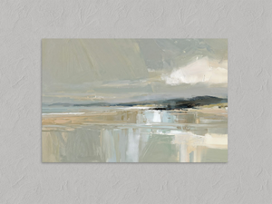 Pale Estuary – Abstract Estuary Wall Art Print, unframed print with no border