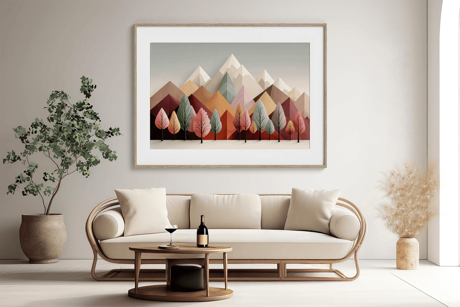 Pastel Pines – Geometric Spring Wall Art