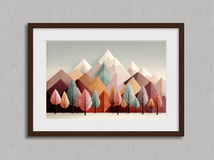 Framed pastel spring landscape print by Atelier Lumin