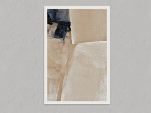 Quiet Geometry – Textured Abstract Wall Art Print, unframed print with a white border