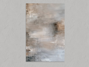 Quiet Layers I – Textured Abstract Wall Art Print, unframed print with no border