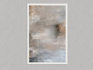 Quiet Layers I – Textured Abstract Wall Art Print, unframed print with a white border