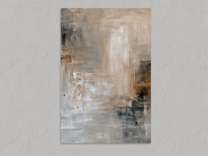 Quiet Layers II – Textured Neutral Abstract Wall Art Print, unframed print with no border