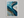 River of Glass – Teal Abstract Wall Art Print in a white frame, no mount
