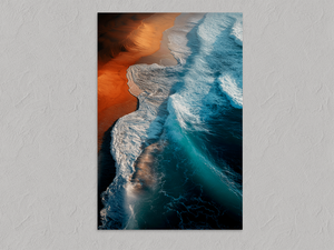 Seascape Motion – Coastal Ocean Wall Art Print, unframed print with no border