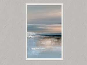 Shoreline Light – Abstract Seascape Wall Art Print, unframed print with a white border